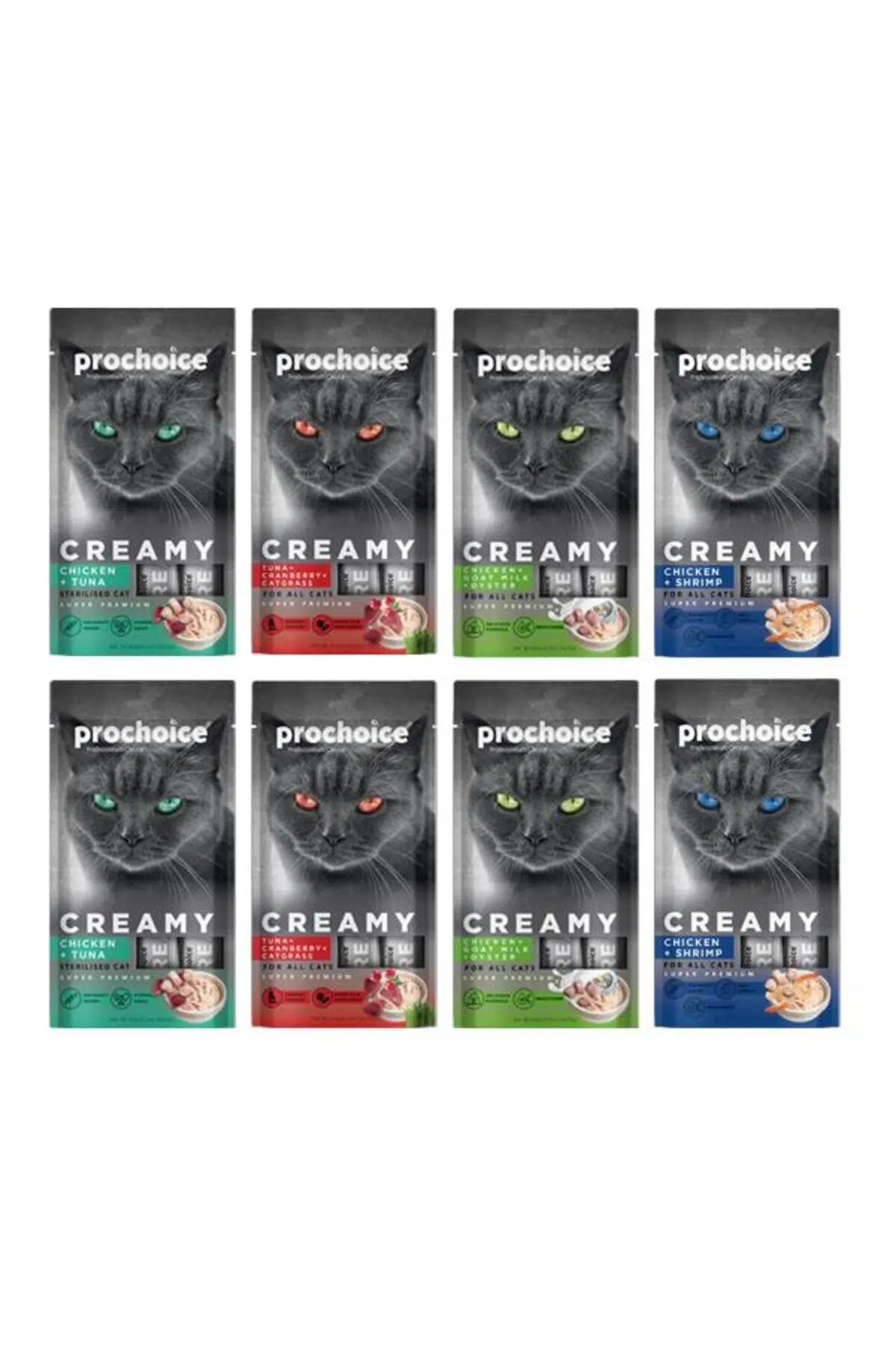 Creamy Sıvı Kedi Ödül Maması 8'li karma Set