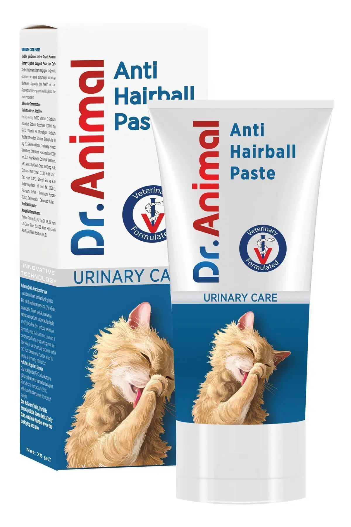 dr. animal anti hairball paste urinary care