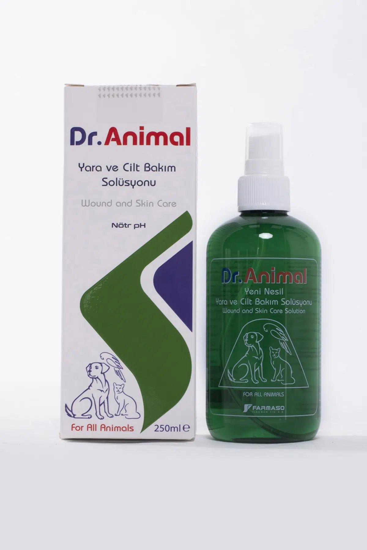 Dr. Animal Dr Animal 250 ml Kedi ve Köpekler İçin Pati Deri Meme Göz ve Kulak Temizlik Bakım Solüsyonu