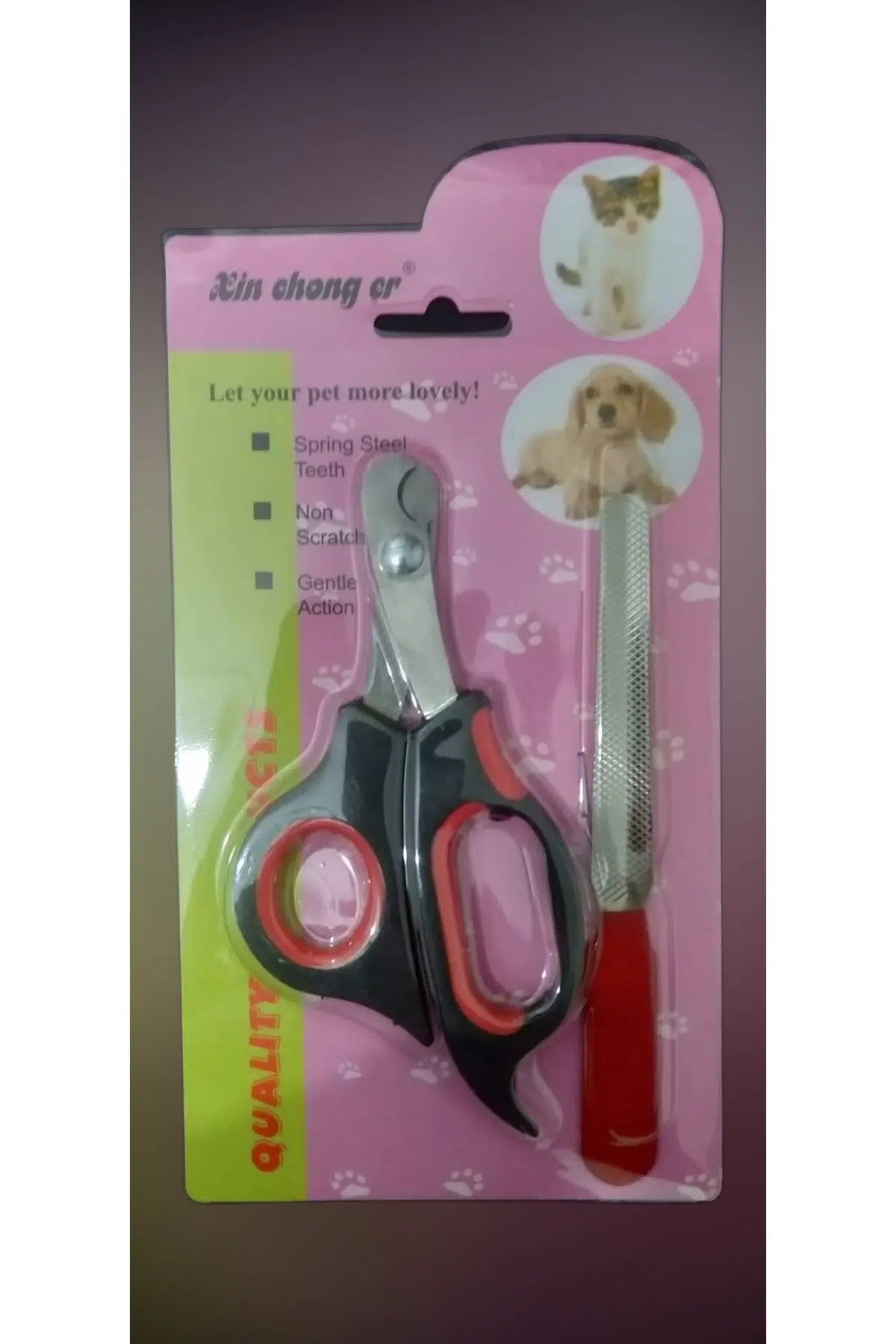 KİN CHONG ER Kedi Köpek Tırnak Makası ve Törpü Seti