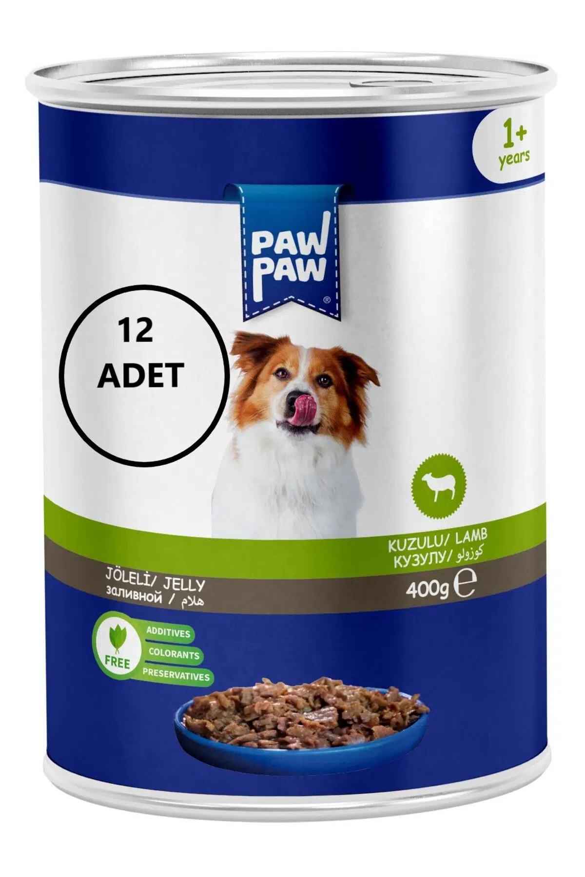 paw paw Kuzu Etli Yetişkin Köpek Konservesi 400Gr 12'li