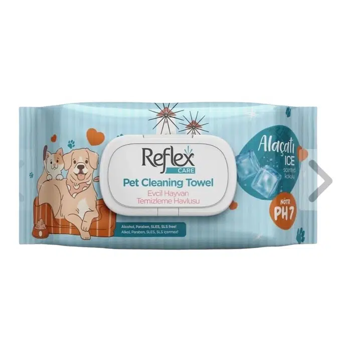 Reflex Plus Reflex Plus Care Alacatı Ice Kokulu Evcil Hayvan Temizleme Havlusu 50'li