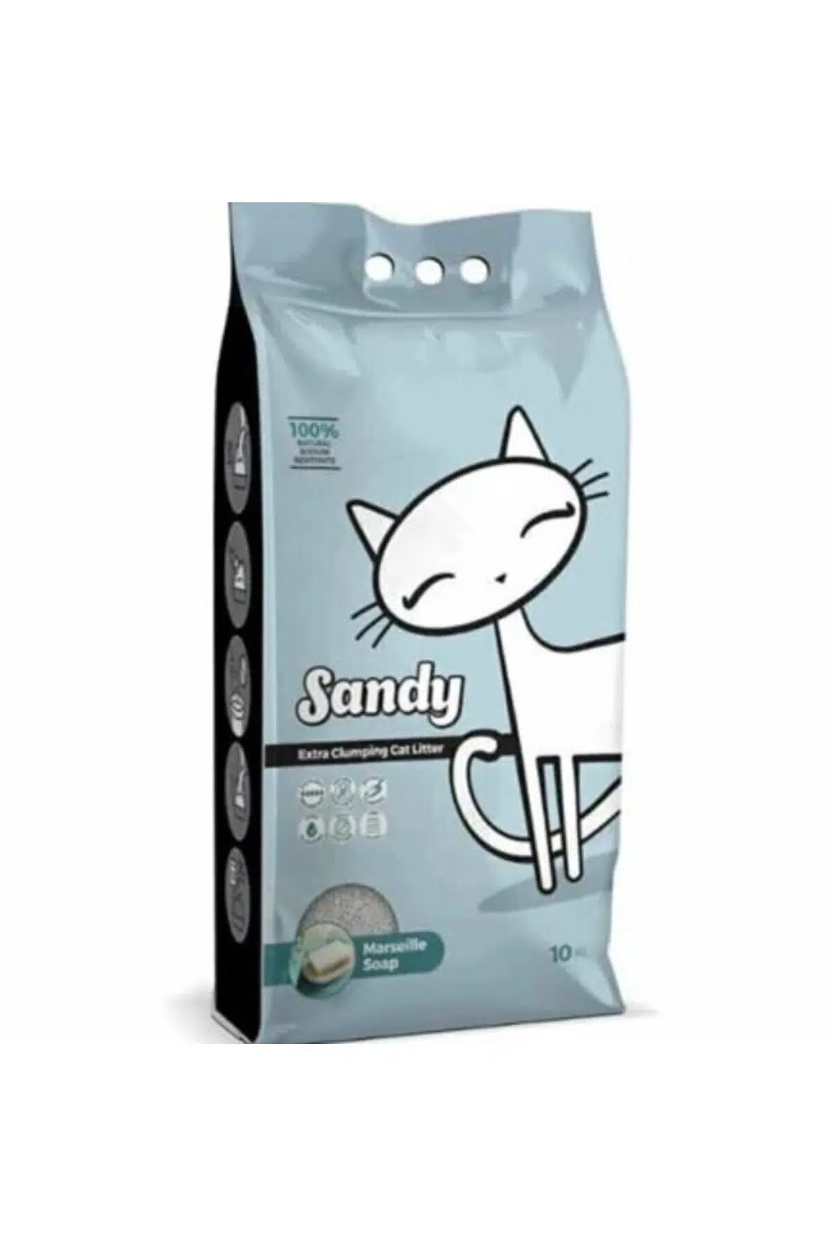 Sandy Marsilya Sabunlu Topaklanan Kedi Kumu 10 Kg