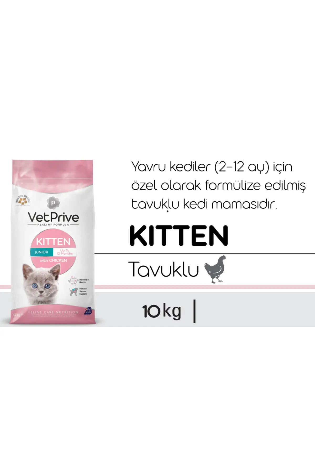 VetPrive Vet Prive Yavru Kedi Maması Tavuklu 10 Kg