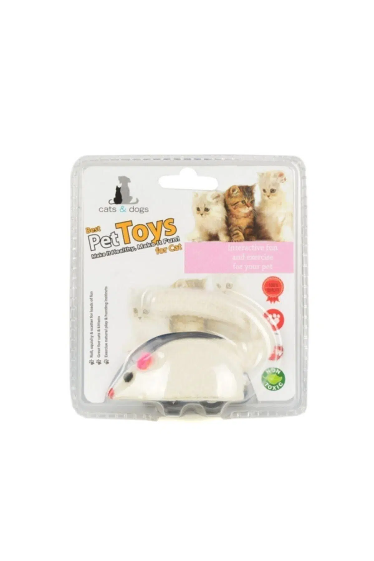 Flip Zm-4388 Kurmalı Peluş Fare Beyaz